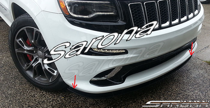 Custom Jeep Grand Cherokee  SUV/SAV/Crossover Front Add-on Lip (2011 - 2016) - $290.00 (Part #JP-001-FA)